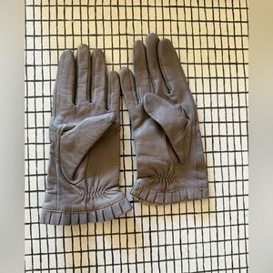 Jcrew NEW Gray Leather Gloves size S